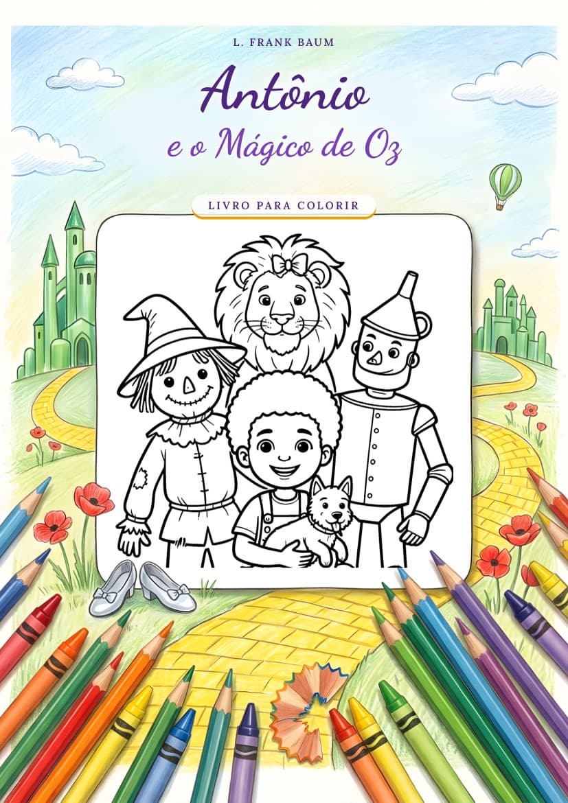Capa de O Mágico de Oz para colorir